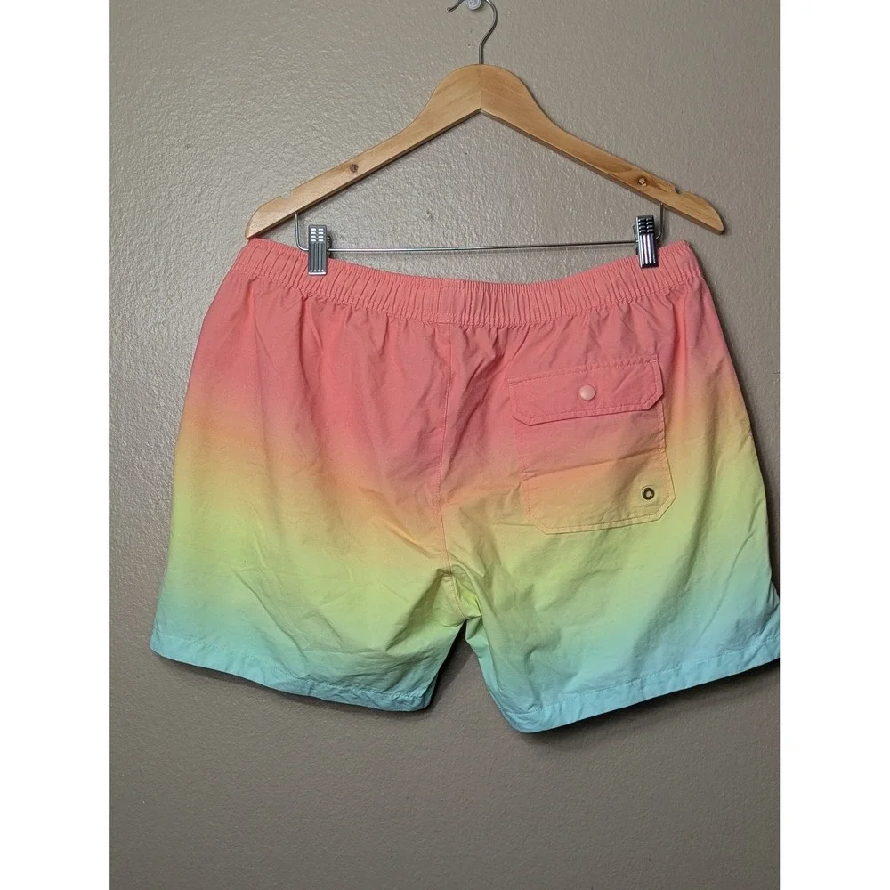Marine Layer Swim Trunks Mens XL Multi Ombre Beachwear Gradient Summer Shorts